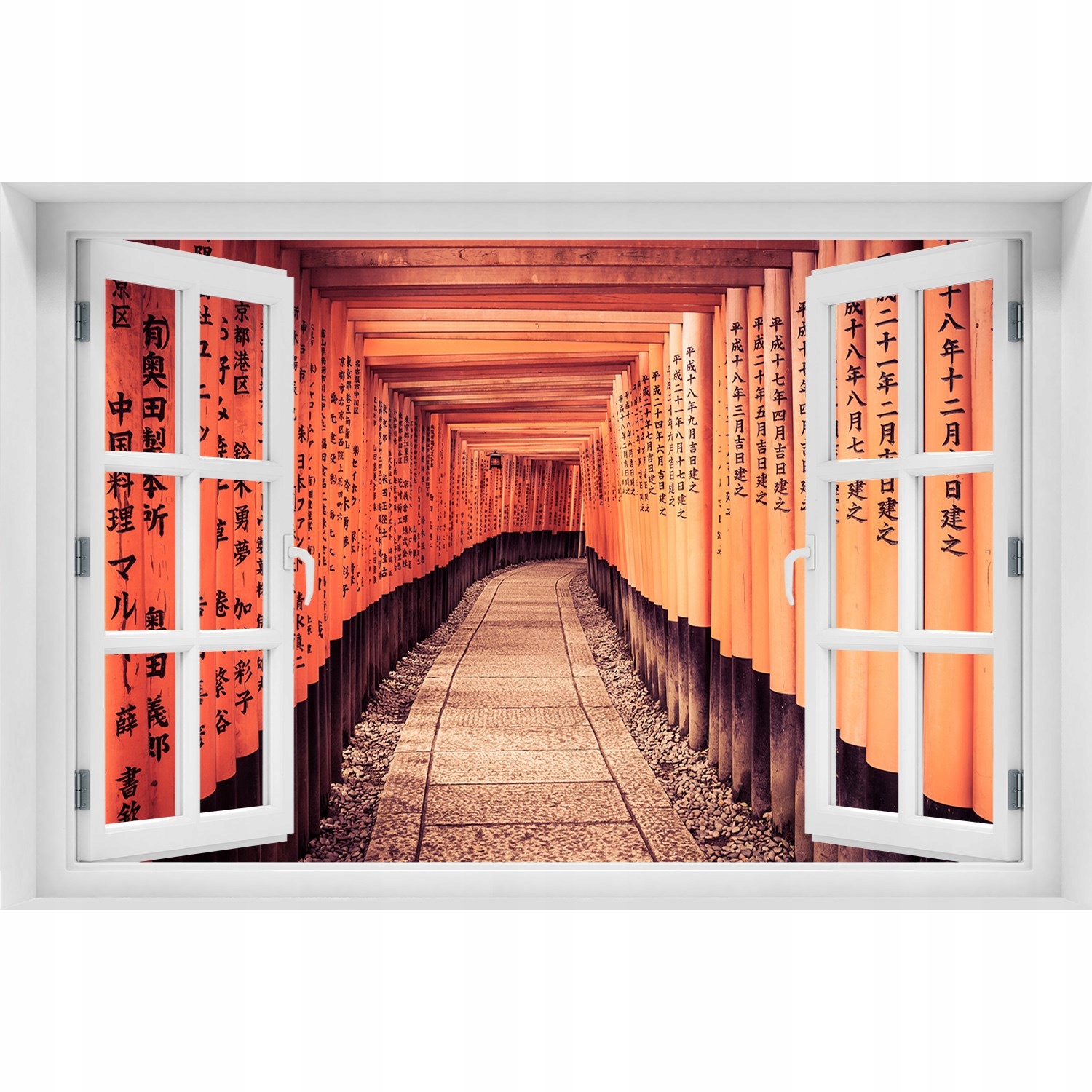 

Naklejka Fototapeta 3D Okno Bramy Kioto 120x80
