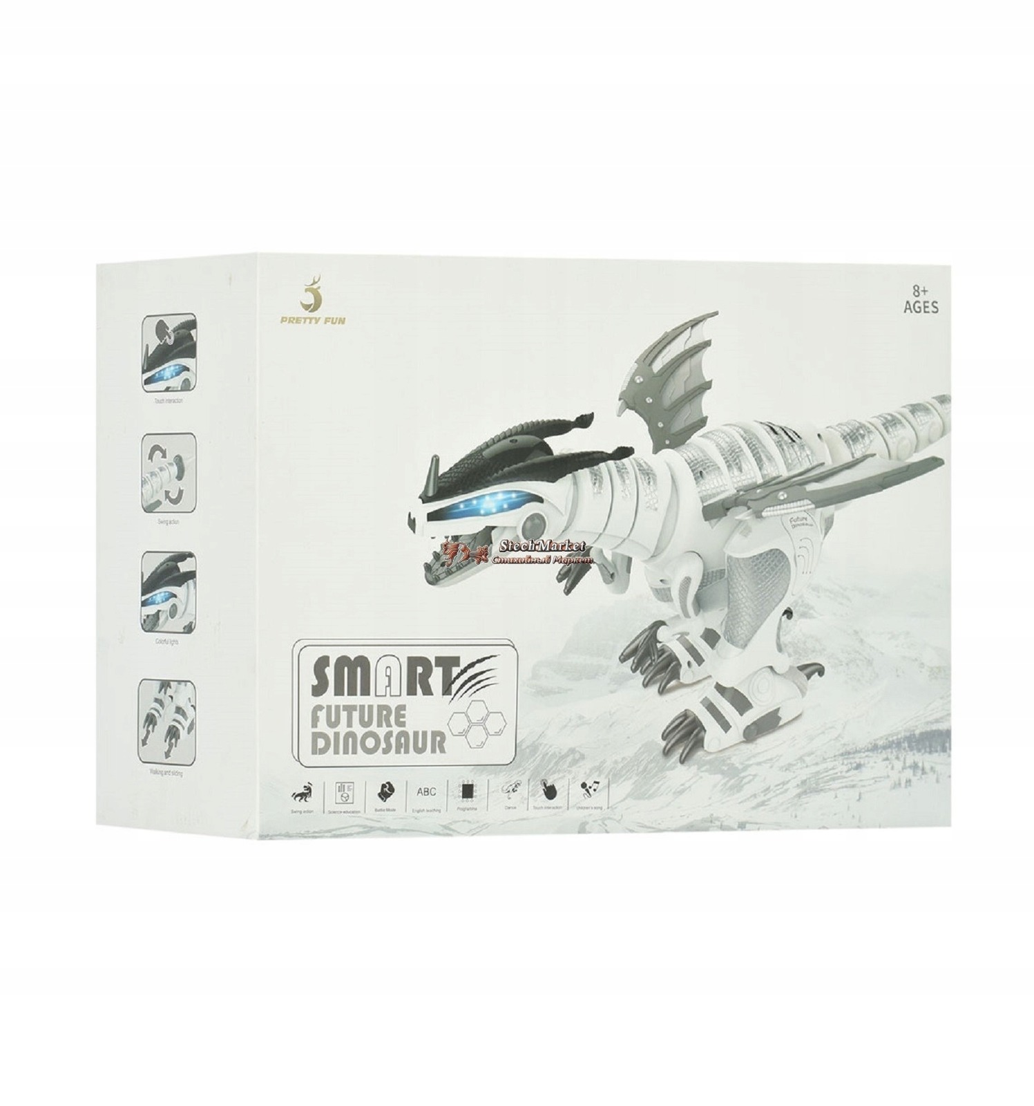 MEGA SMOK DINOZAUR ZDALNIE STEROWANY RYCZY RUCH XL Marka inna