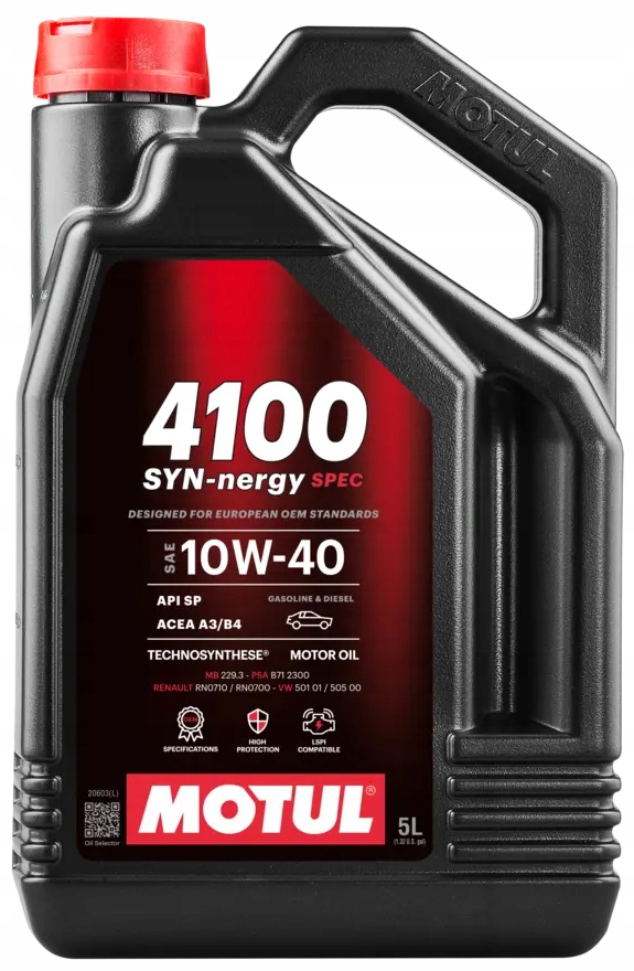 Motul 4100 Syn-nergy Spec 10W40 5L