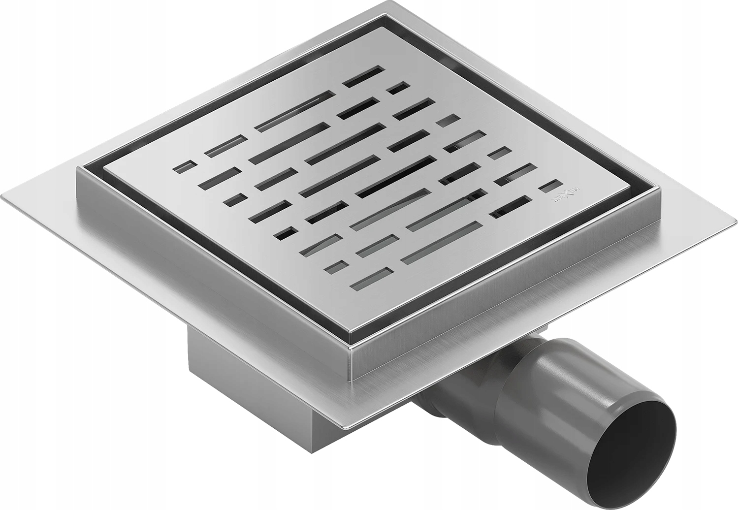 Wpust podłogowy 12x12 kwadratowy Mexen Flat-Q M01 inox
