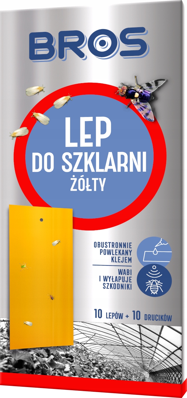 

Bros Lep do szklarni żółty 10szt Na szkodniki