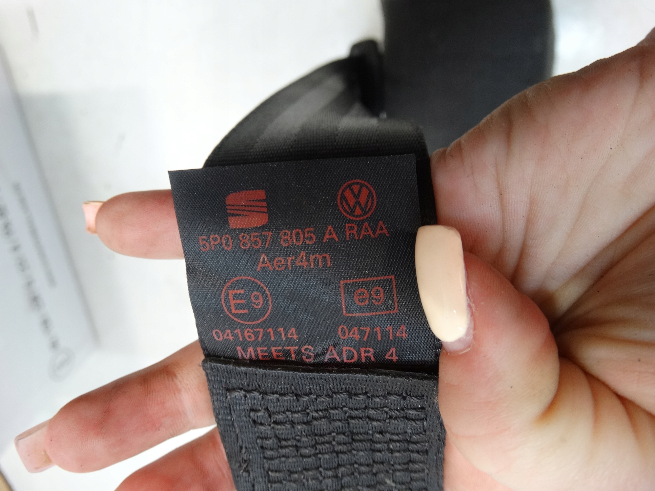 Gurten Sicherheits links heck SEAT ALTEA 5P0857805A