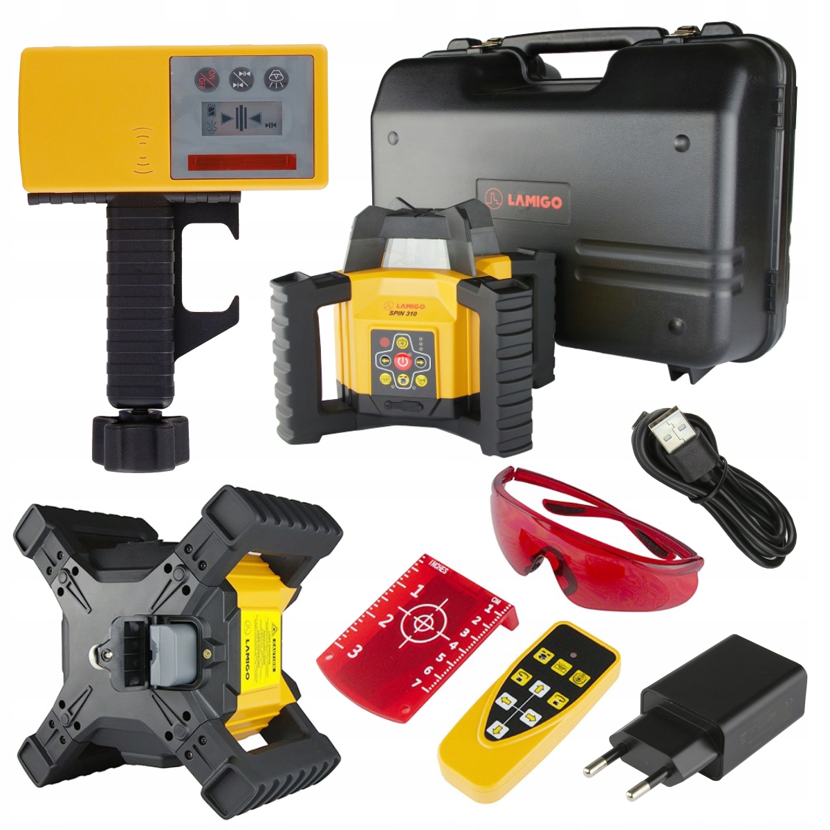 Rotační laser Spin 310 IP54 500 m Červený, vyrovnání Přijímač RC300