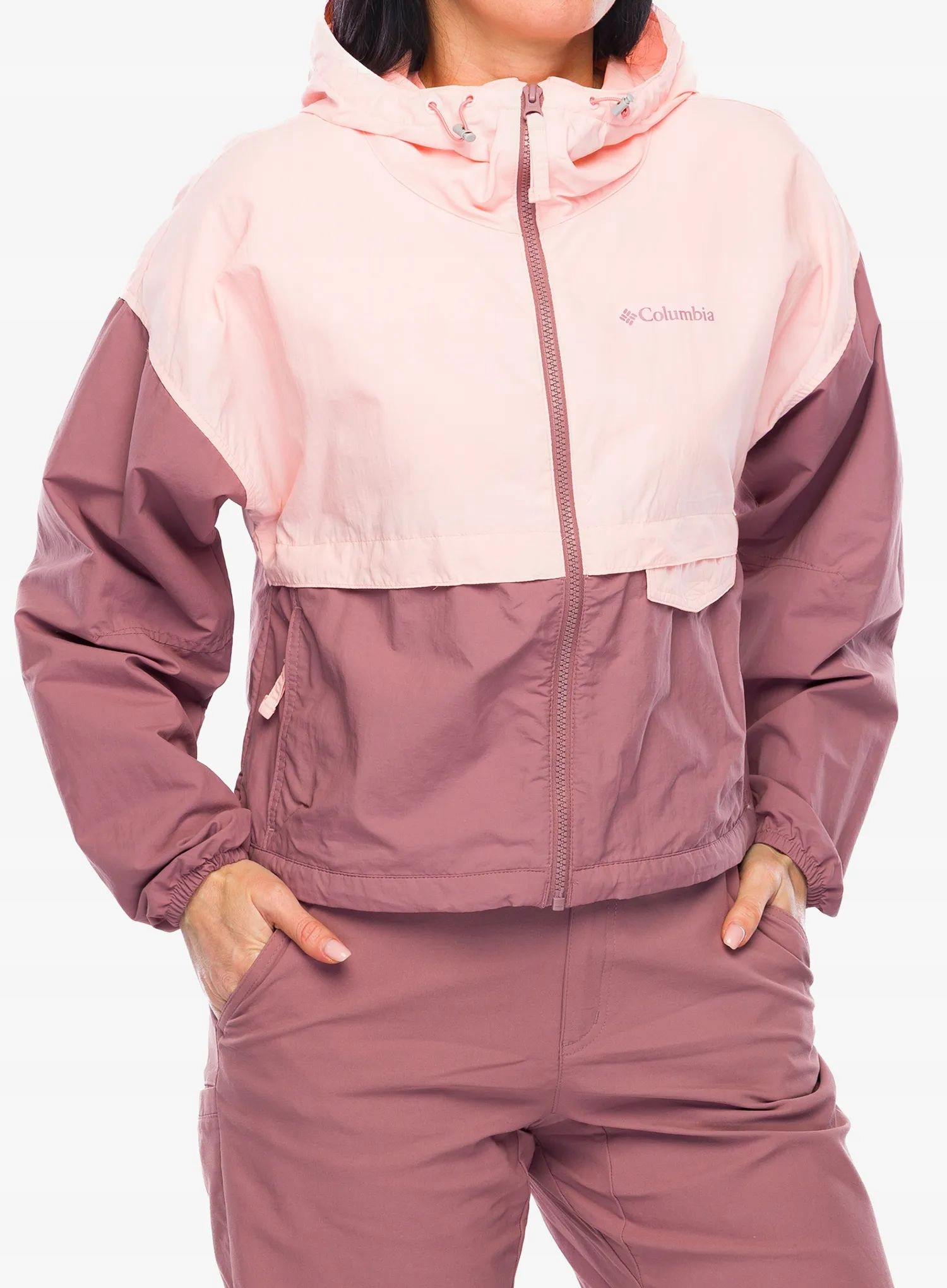 Dámská větrovka Columbia Spire Valley Cropped Windbreaker pink L