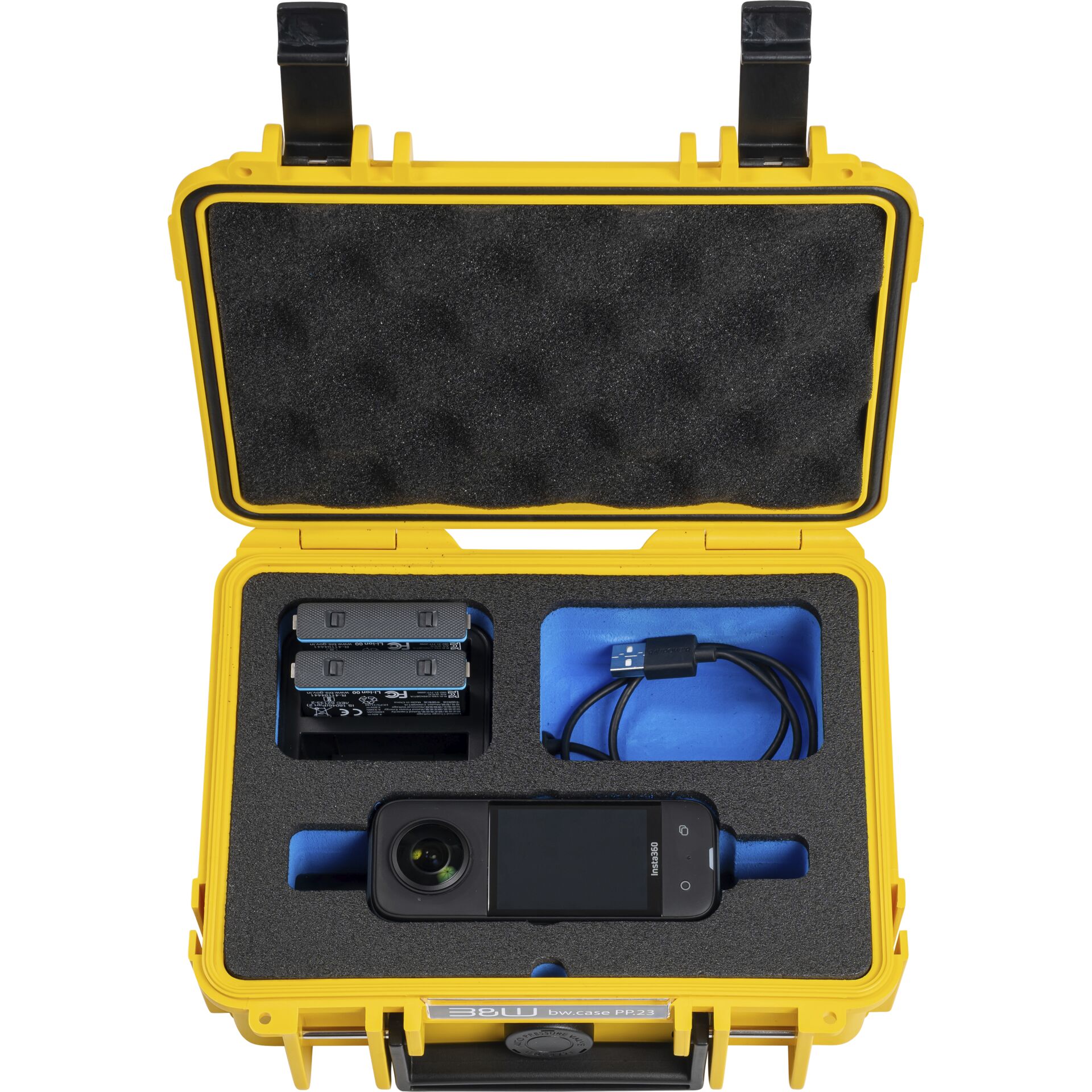 B&W action.case PP.23 żółty Insta360 X3 Model case PP.23