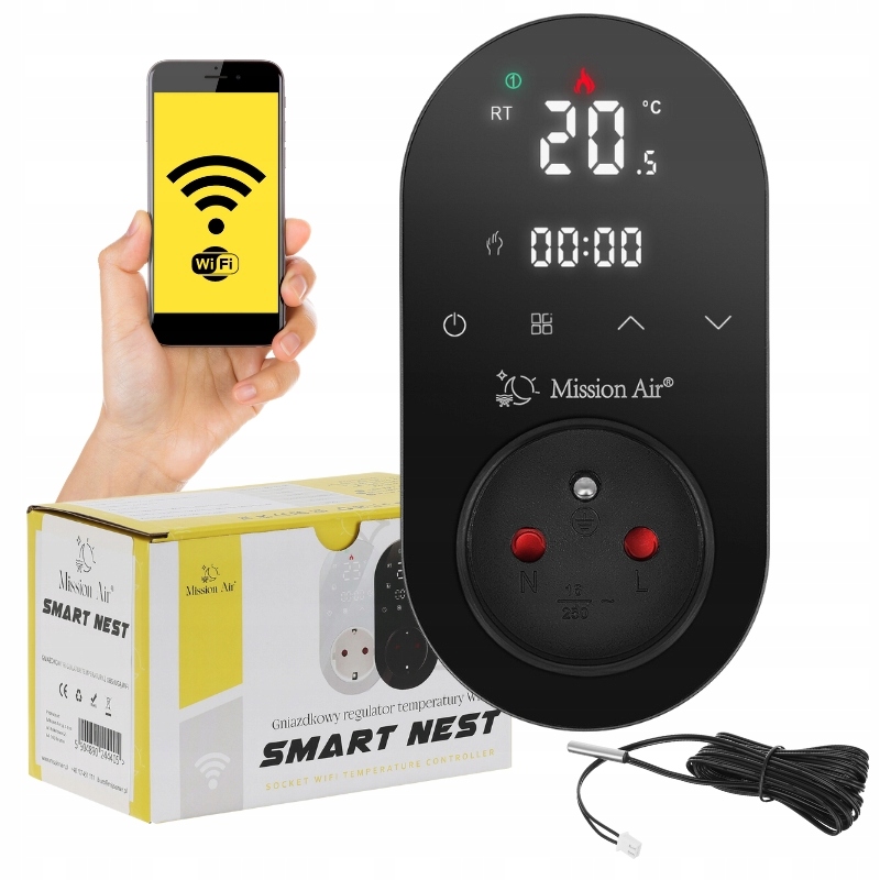 Zásuvkový regulátor teploty termostat WiFi Timer topení chlazení
