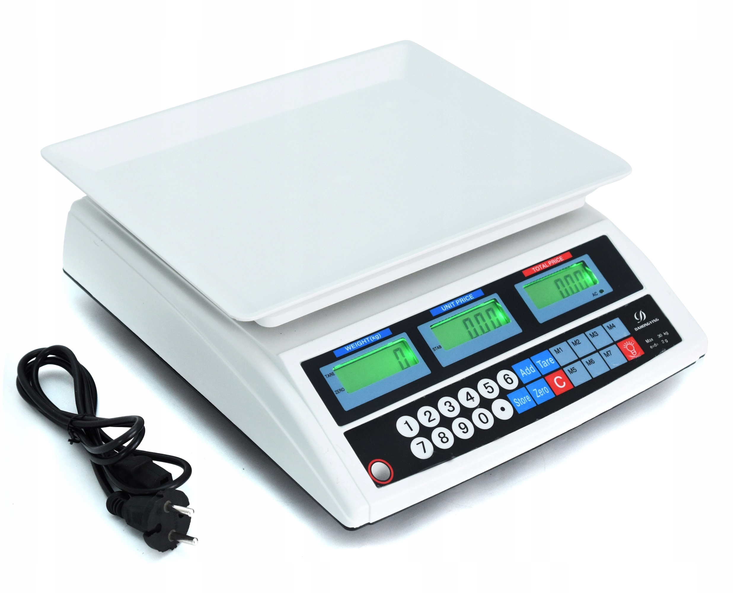 

Elektroniczna Waga 30KG 2g Sklepowa Kalkulacyjna