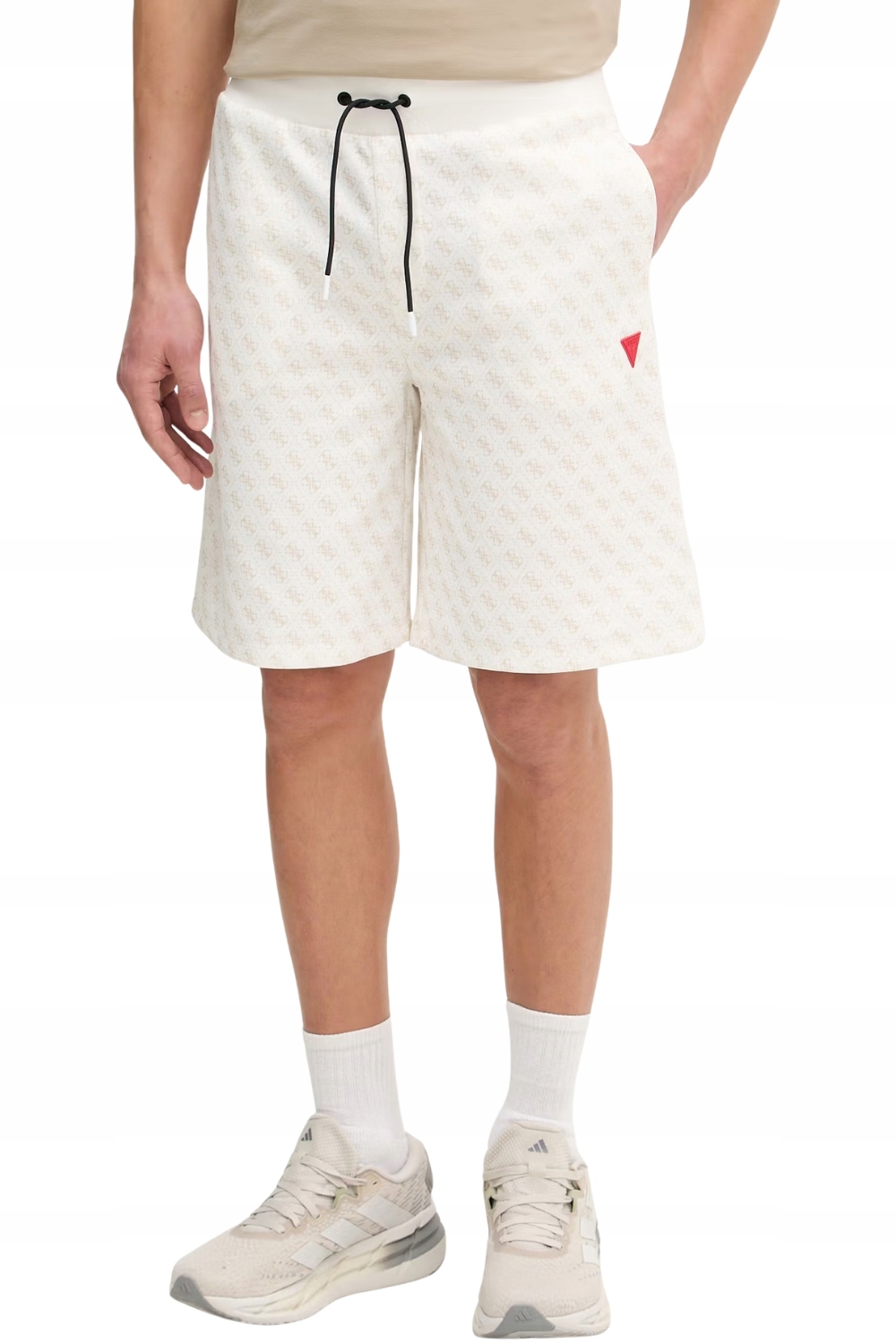 Guess Krémové pánské kraťasy s monogramem New Korbin XL