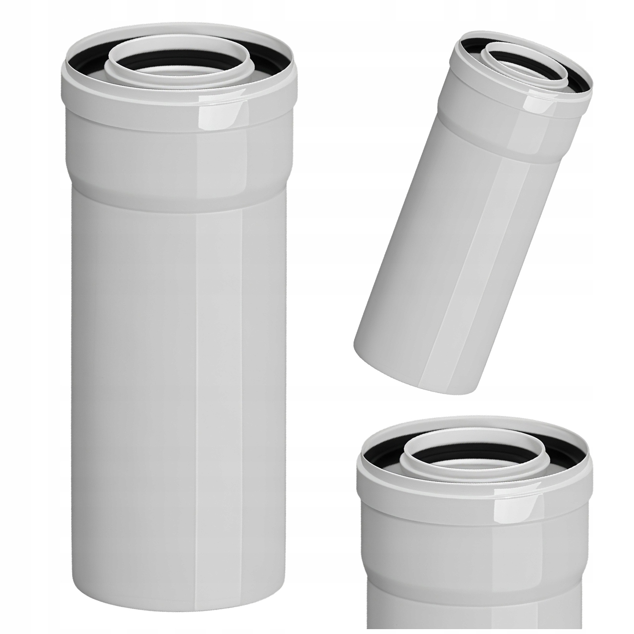 Rura Koncentryczna Prosta Z Uszczelką Ricom 60/100 1 m 1000 mm