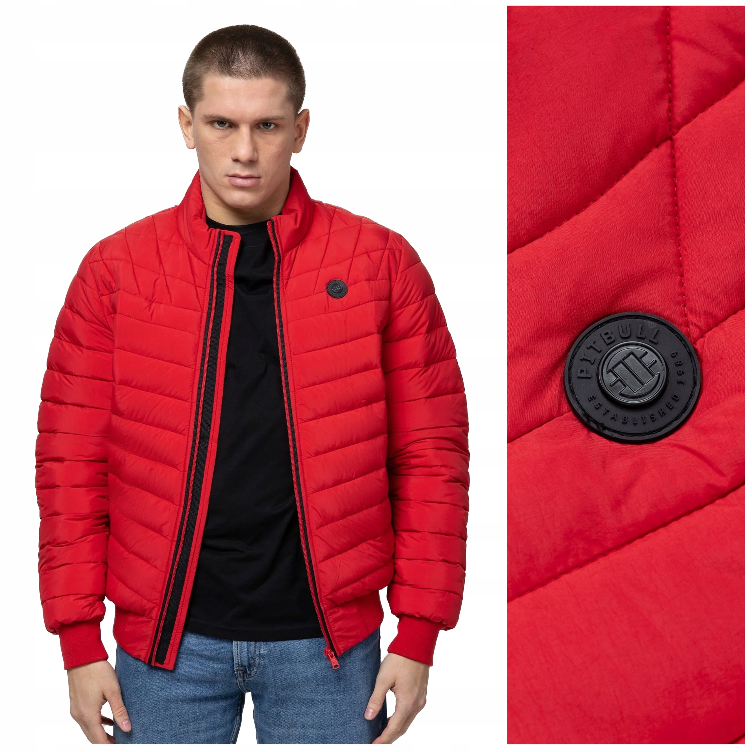Zimní bunda Pit Bull prošívaná „naylor“ – vel. S červená