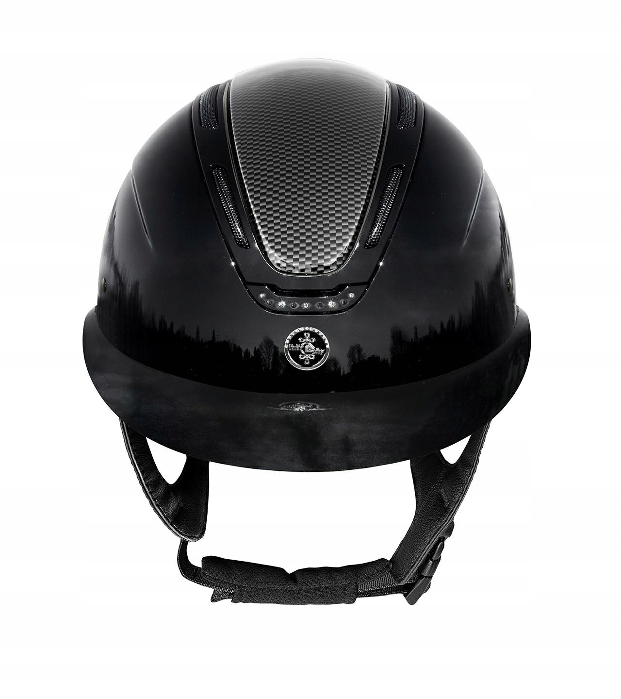 Jezdecká přilba Fair Play Equileus W-v Carbon Shiny, černá, vel. S (52-54 cm)