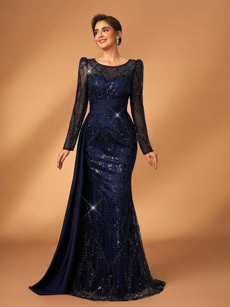 Shein Šaty Dlouhý Rukáv S06 pws XXL