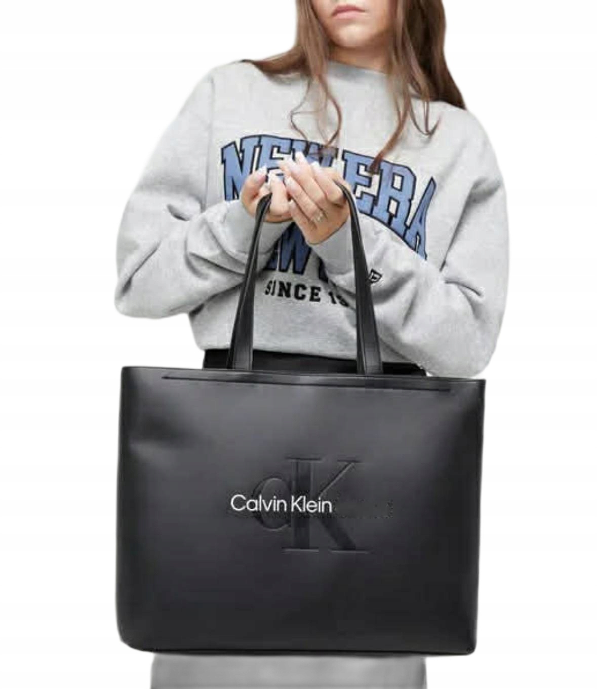 Dámská Kabelka Calvin Klein Ck Kůže Ckj Velká Shopperka Sculpted Tote