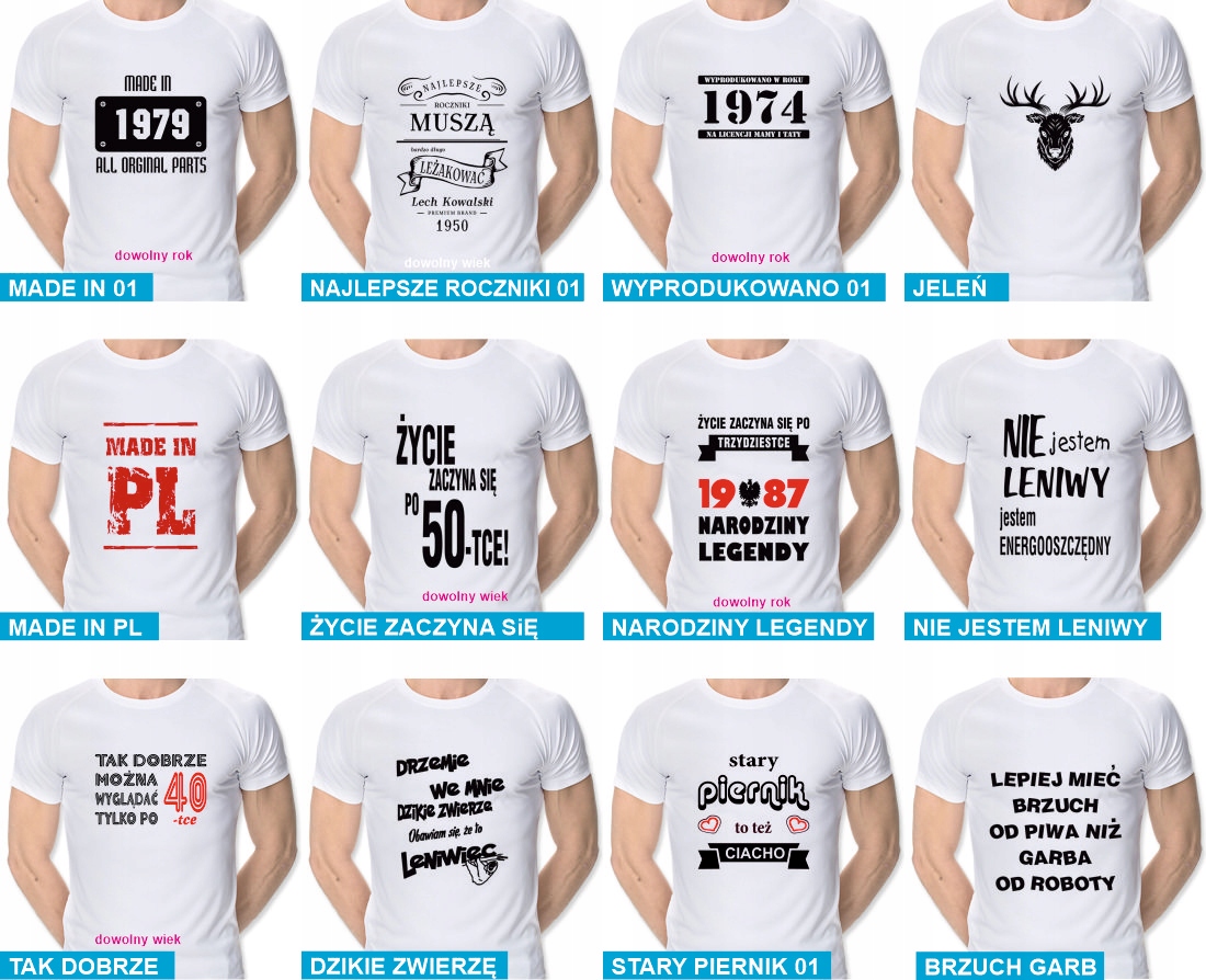 koszulka z kolorowym nadrukiem dla taty, tata, dzień ojca - XL Rozmiar XL