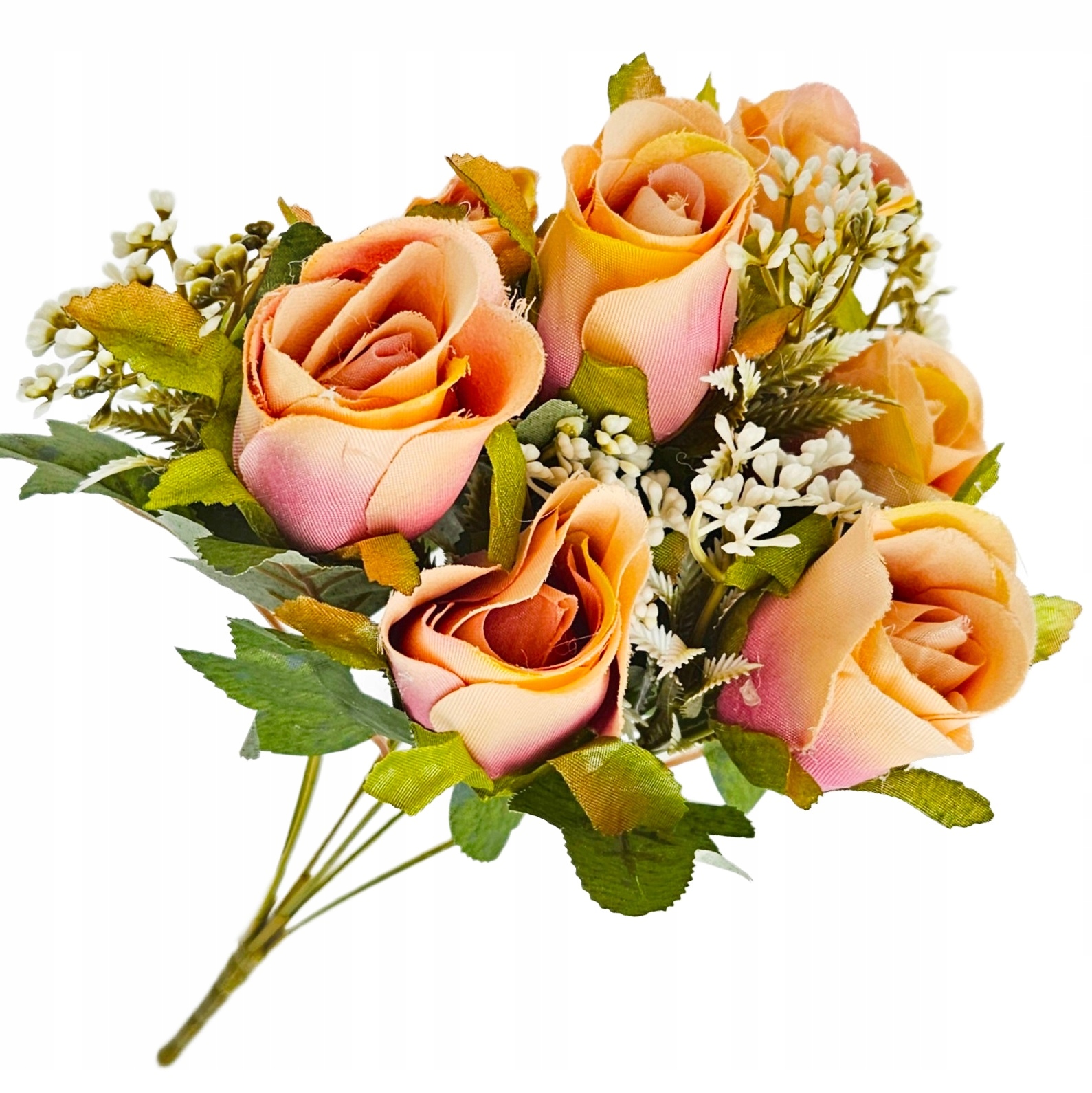 BUKIET KWIATÓW RÓŻE RÓŻYCZKI KWIATY KWIATKI SZTUCZNE GĘSTY DUŻY