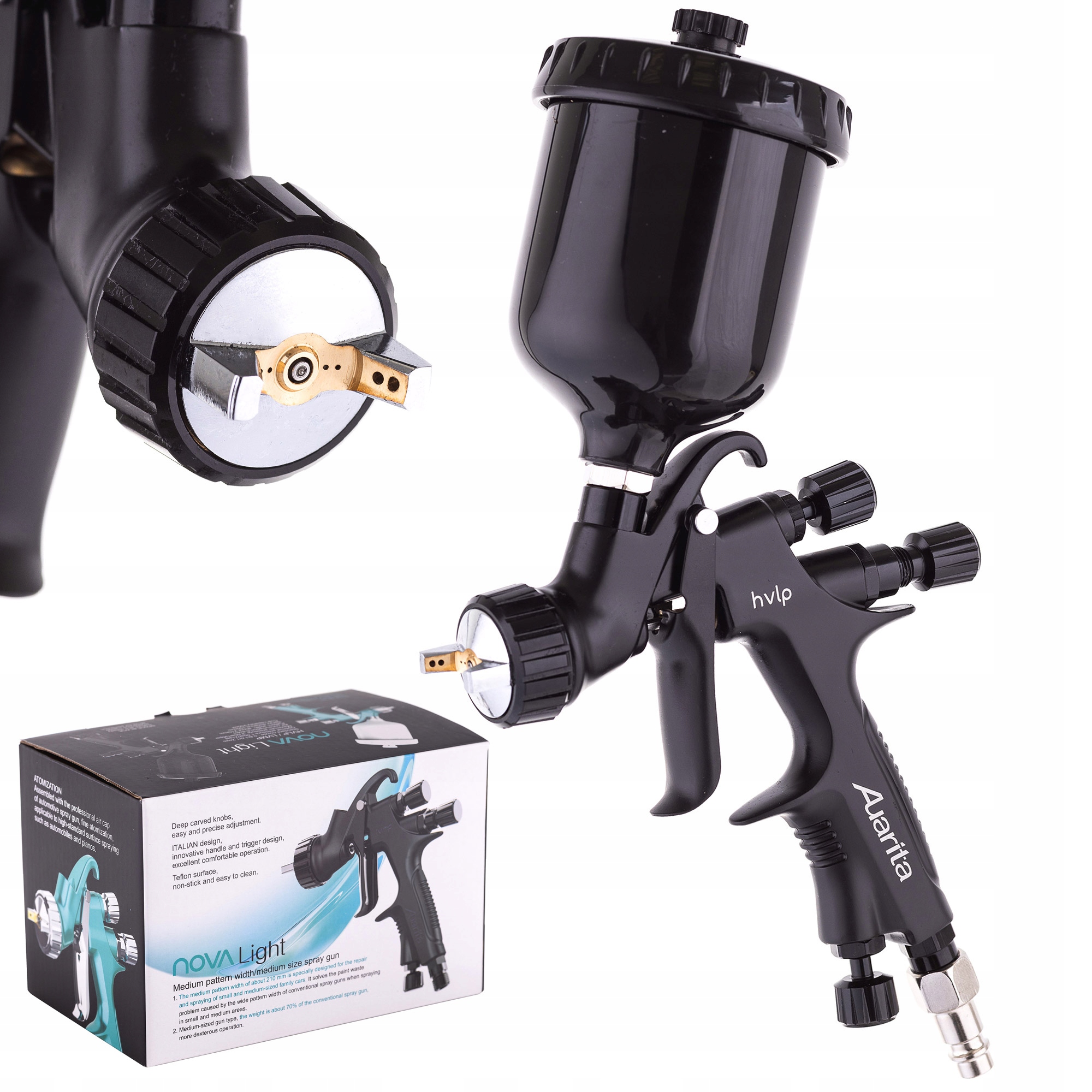 Mini Lakovací Pistole Hvlp 1,2 MM 250 ML, Profesionální, S Regulací