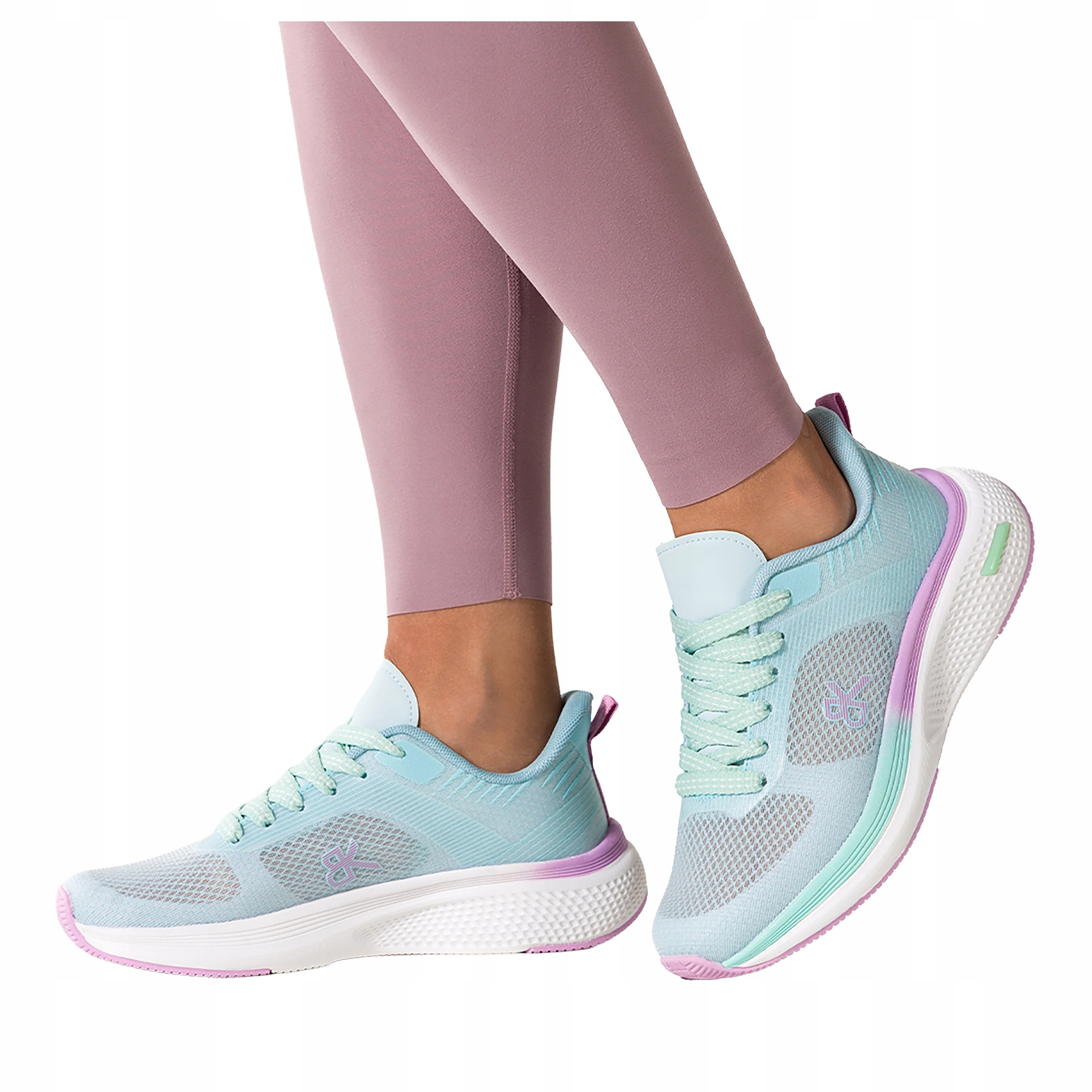 Modré dámské sportovní tenisky se síťkou, šurované, Platforma, velikost 41