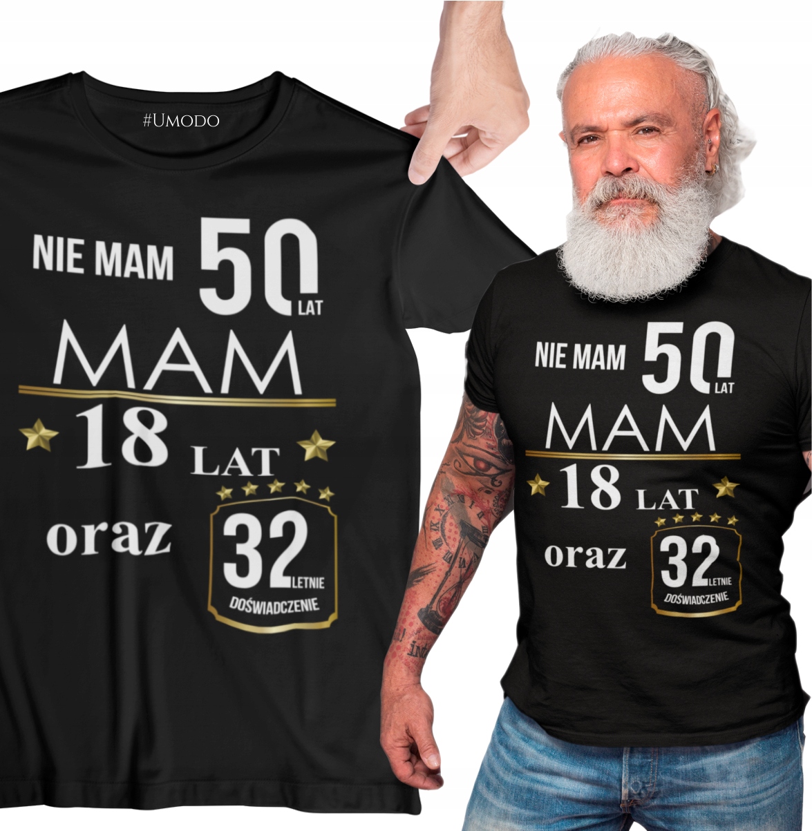 

Koszulka Prezent na 40 50 60 70 Urodziny Męska