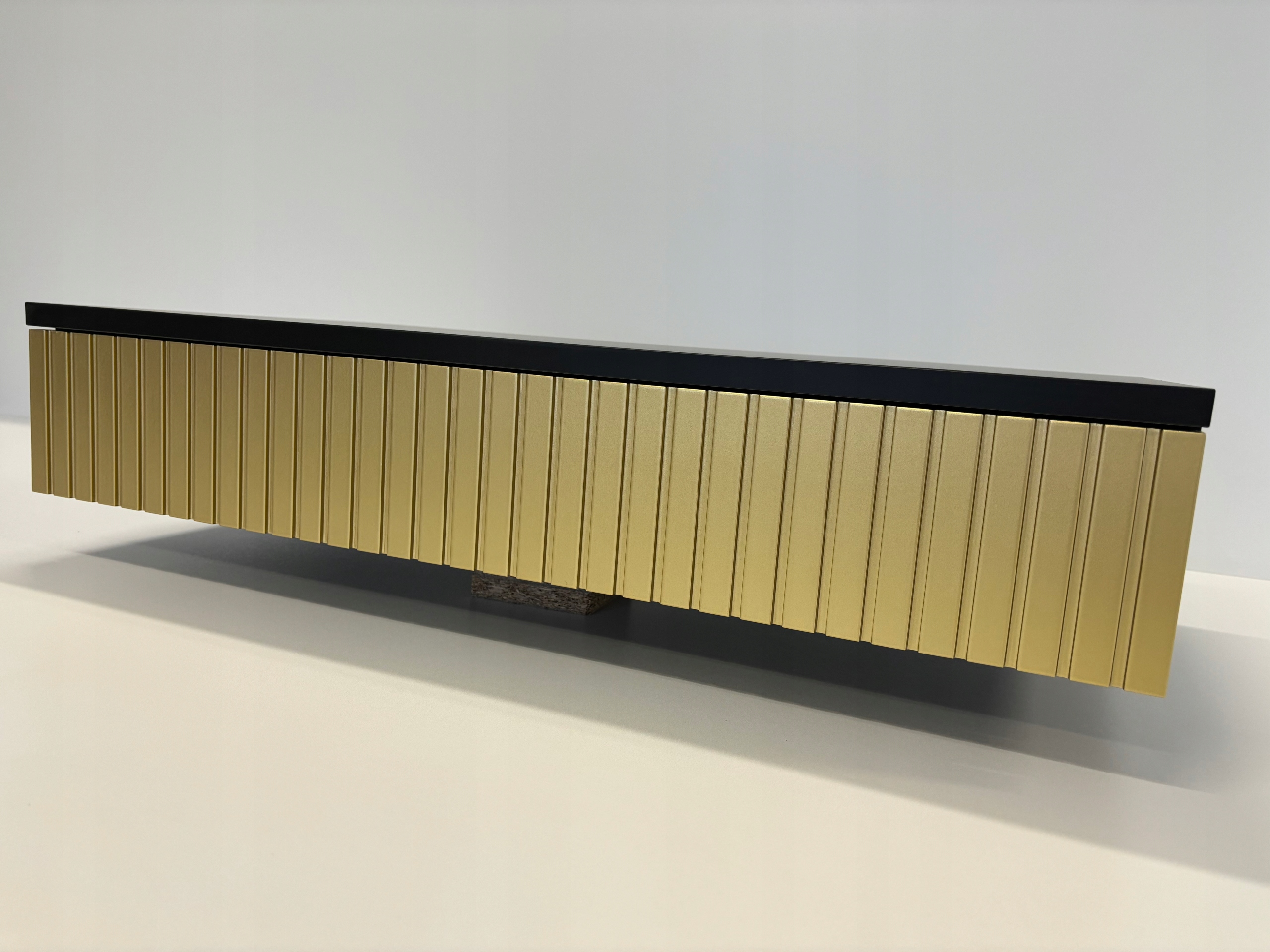 Toaletka konsola szafka biurko RIVA GOLD 60 czarny złoto ryfle szuflada