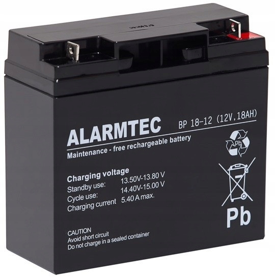 Akumulator Agm Alarmtec serii Bp 12V 18Ah