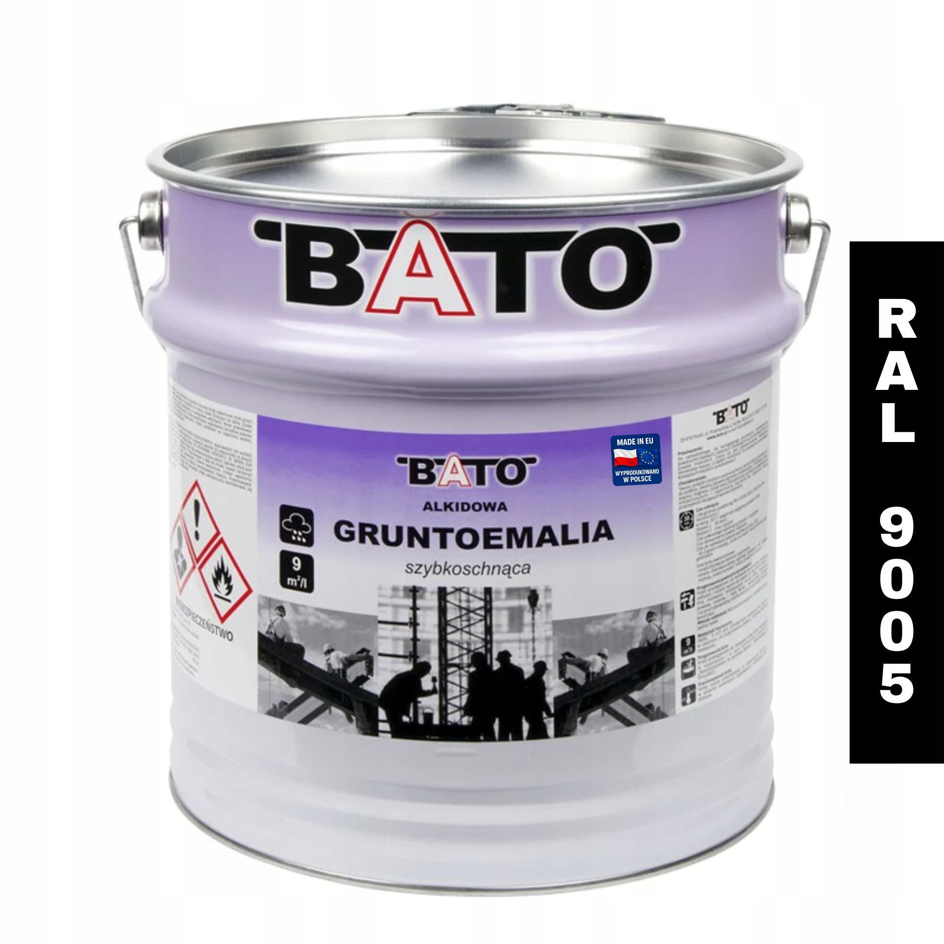 Barva na kov barva na rez Černá Mat Ral 9005 10L Bato