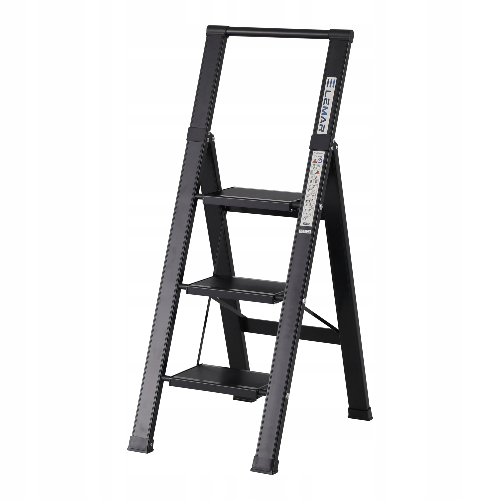 Žebřík 3-stupňový hliníkový skládací Slim Space Lemar 031103