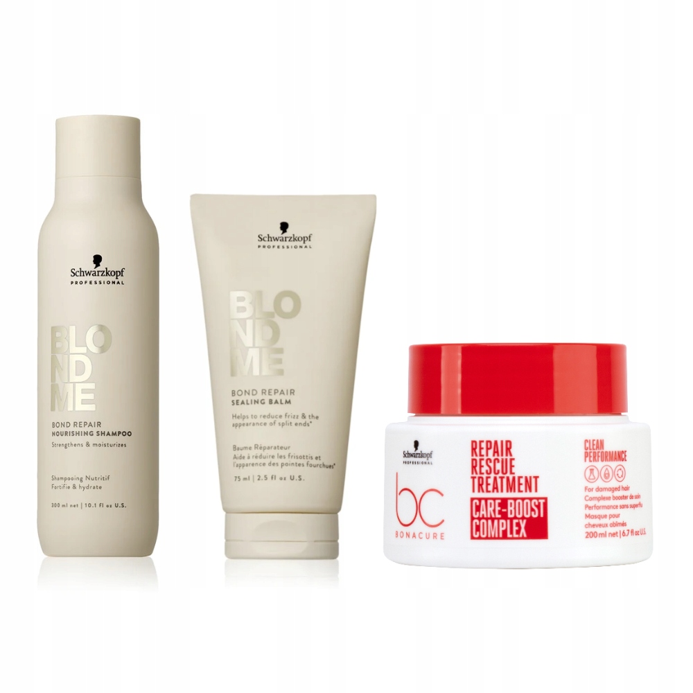 Schwarzkopf BlondMe Bond Repair szampon balsam maska