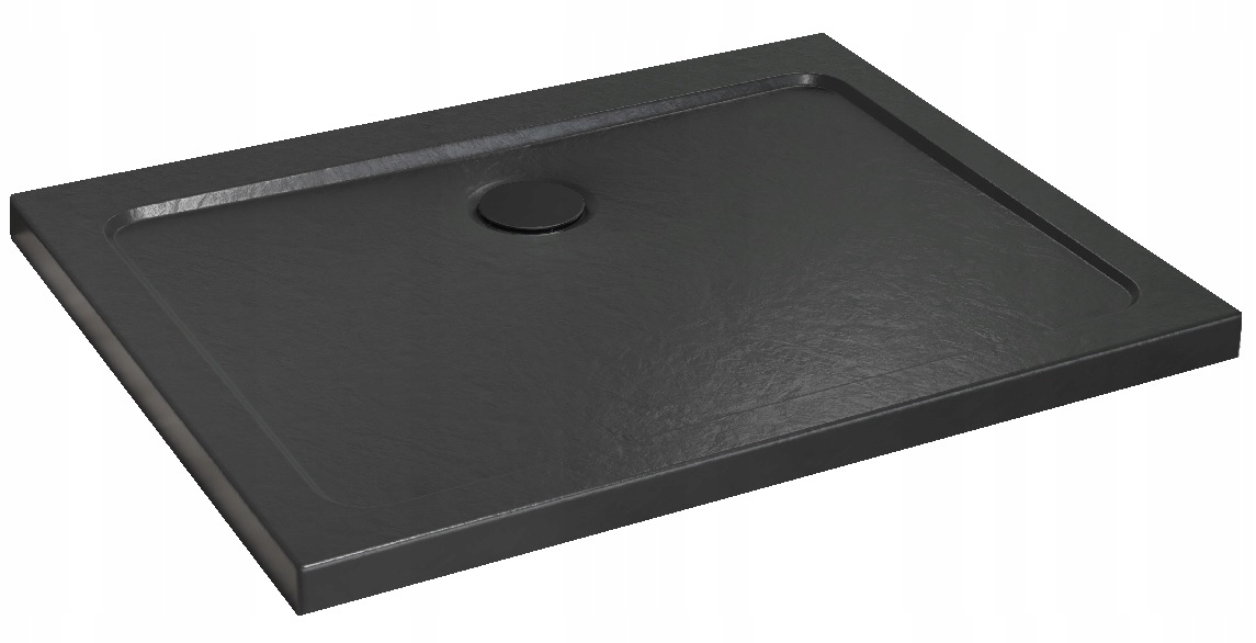Brodzik Radaway Doros D Stone Black 120x100 Czarny