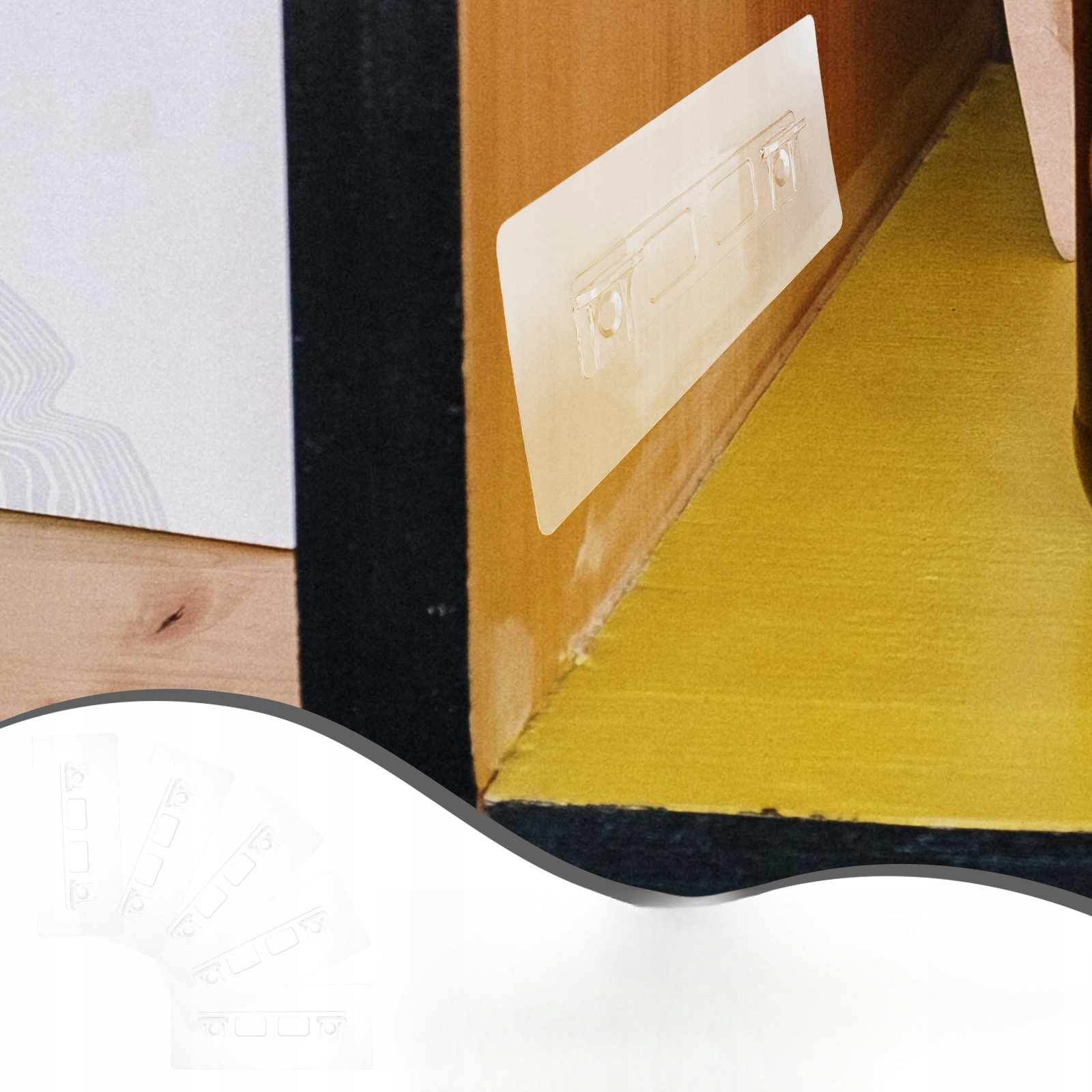 SAMOPRZYLEPNE WSPORNIKI PÓŁEK Wysokość mebla 1 cm