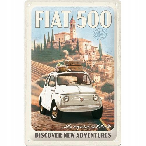 Tablica szyld Fiat 500 szyld plakat blacha metal 20x30