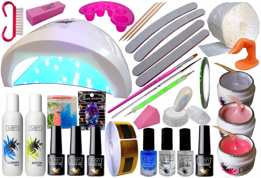 Gelově hybridní sada na nehty s lampou