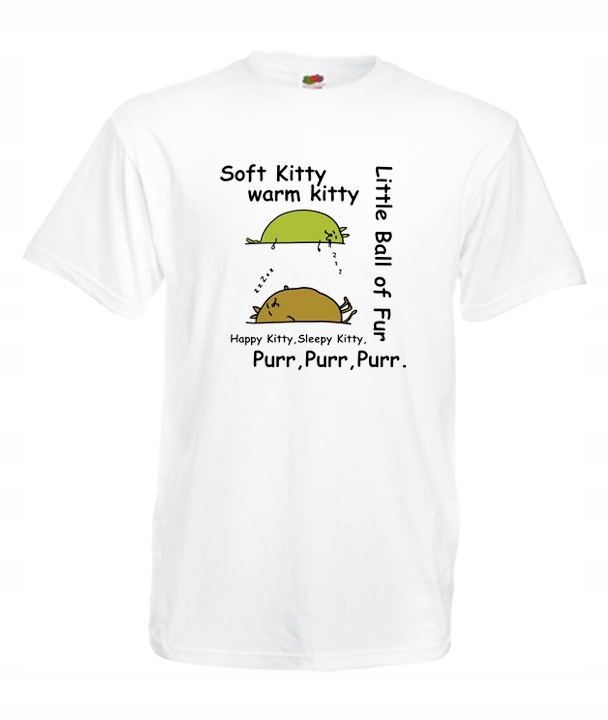 

S Koszulka Męska Koty Soft Kitty Śmieszne Wzory