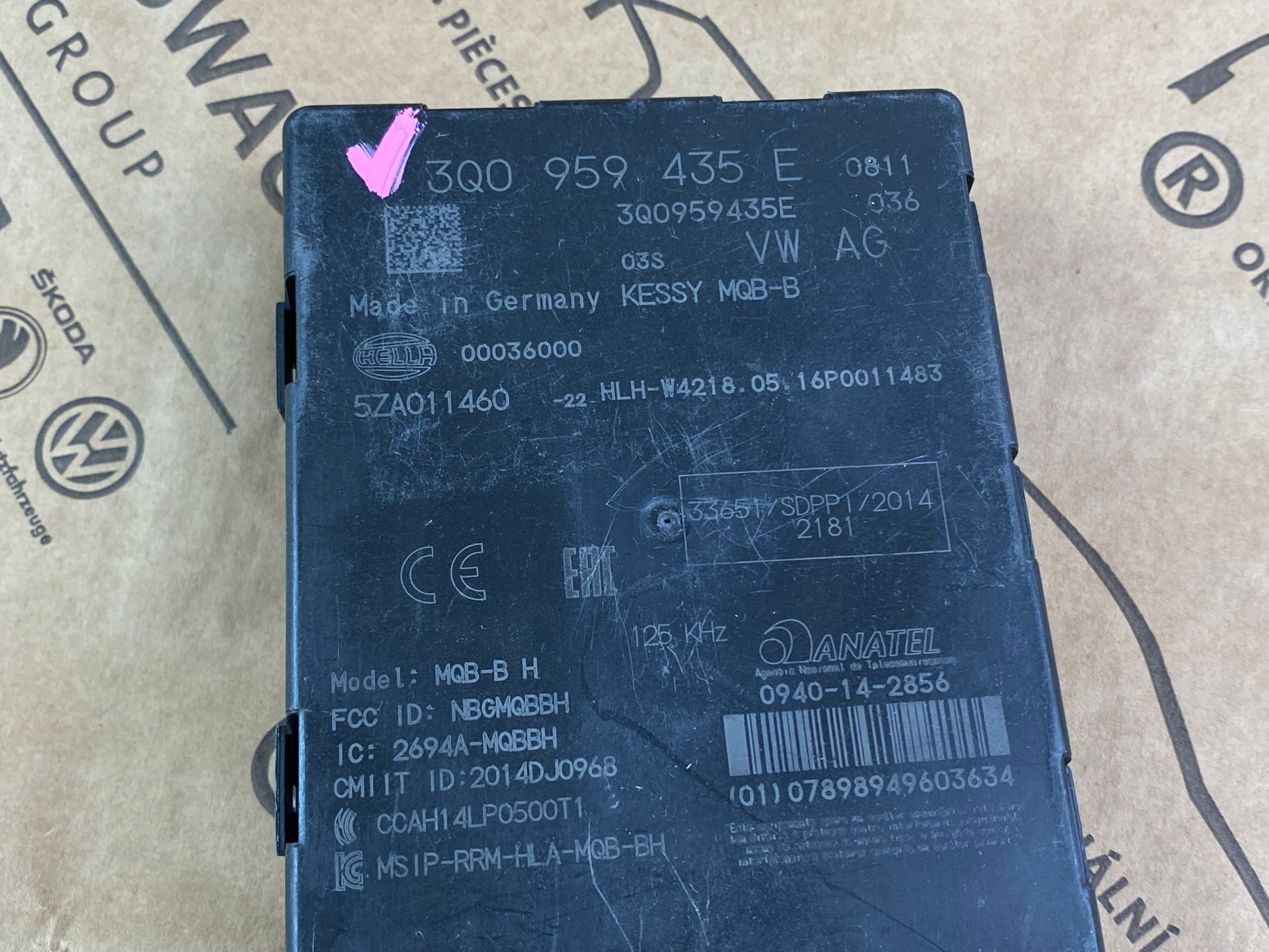 GD PASSAT B8 MODUŁ KESSY 3Q0959435E Typ samochodu Samochody osobowe