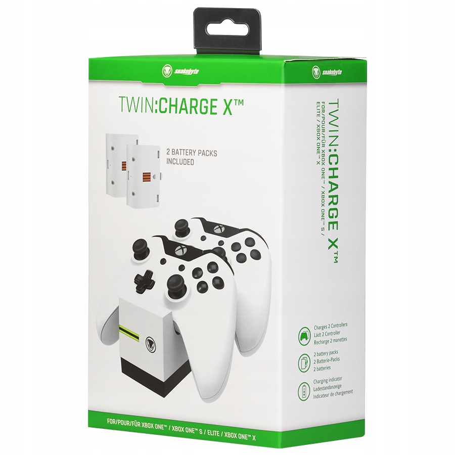 Ładowarka Padów Xbox One Snakebyte Twin Charge X Biała
