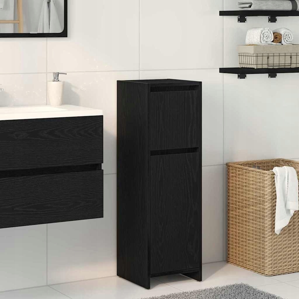 Koupelnová skříňka Černý dub 30x30x95 cm z dřevěného materiálu Lumar
