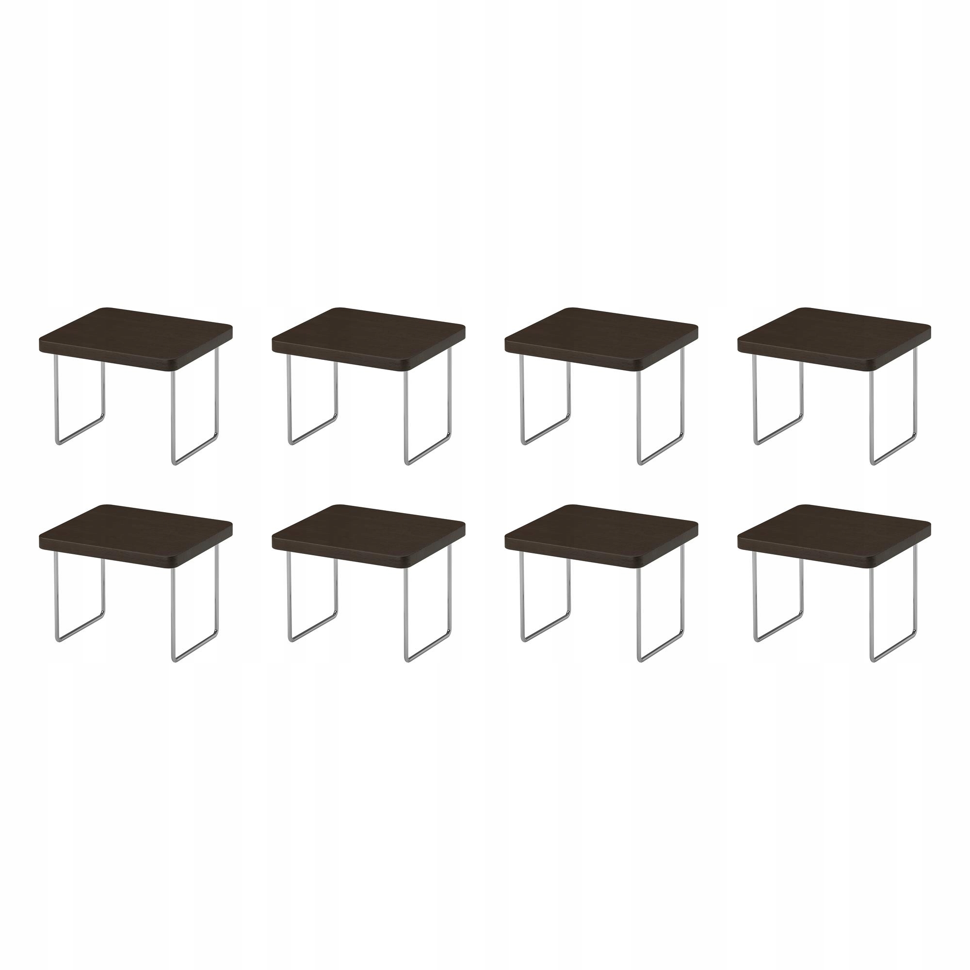 8 ks Podstavec na loketní opěrku Tmavě hnědý, nastavitelný