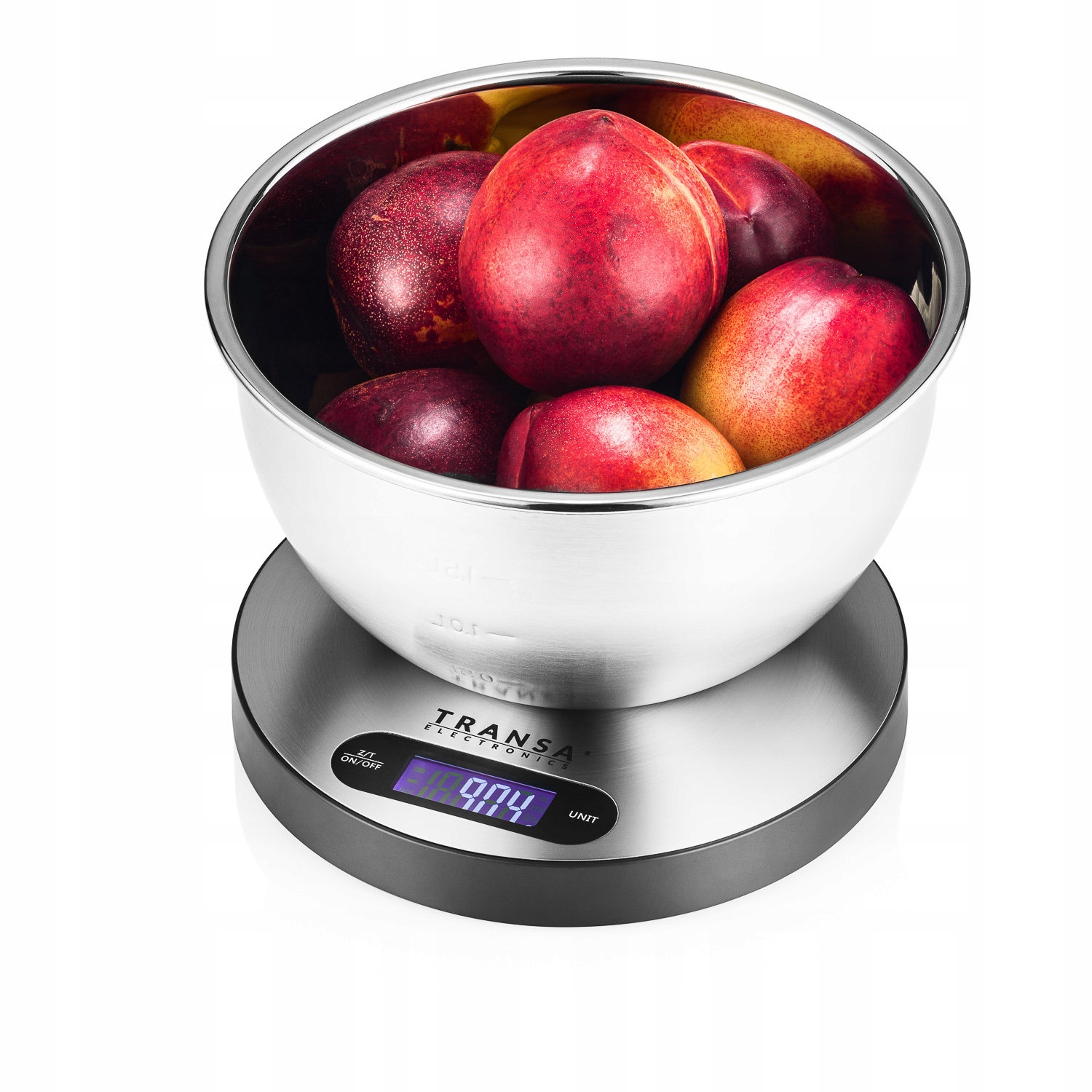 Elektroniczna Precyzyjna Waga kuchenna z MISKĄ BowlScale LCD TRANSA Funkcje automatyczne wyłączanie tarowanie