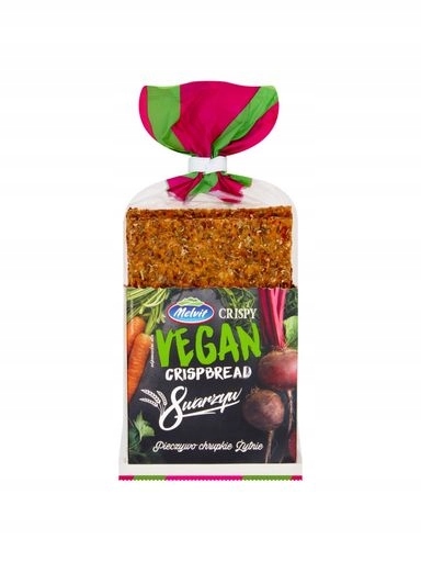 Levně 8 x Melvit Crispy Vegan Trvanlivé pečivo žitné 8 zeleniny 130 g