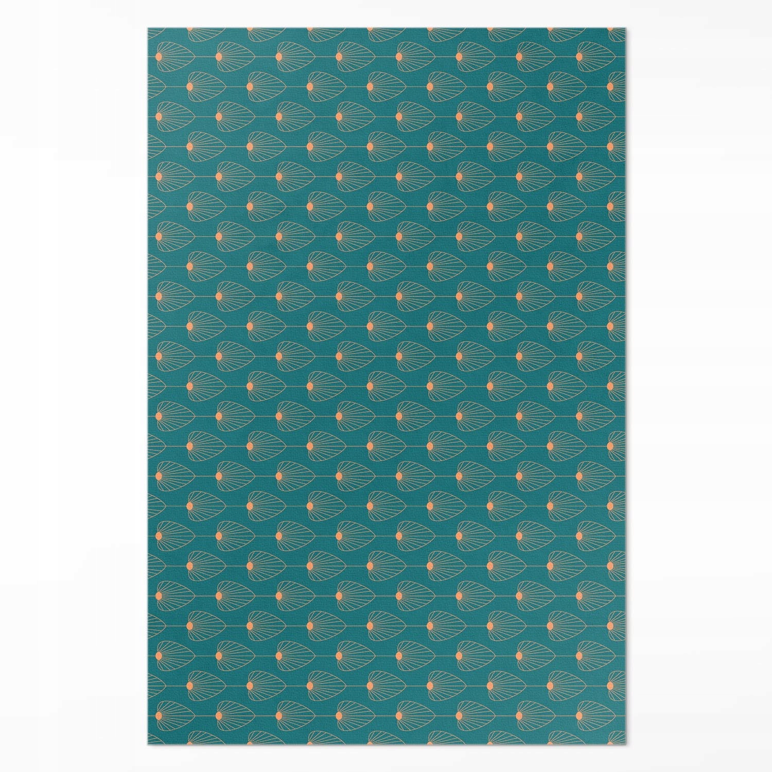 Designový vinylový Koberec Opakující se listy, vzor floral 150 x 225 cm