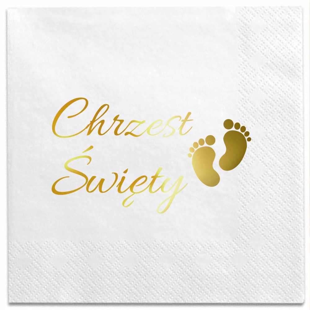 

Serwet białe na chrzciny Chrzest Święty chusteczki