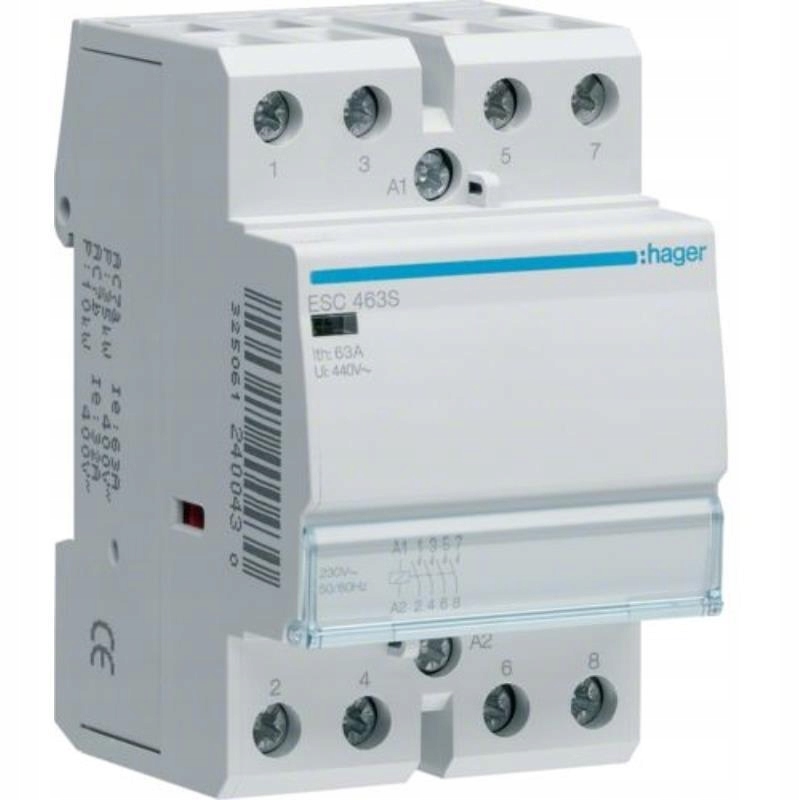 Tichý stykač ESC463S 63A 230V 4NO Hager