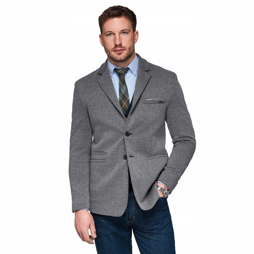 Pletená sako s přiléhavým střihem Slim Fit grafitová M170 L