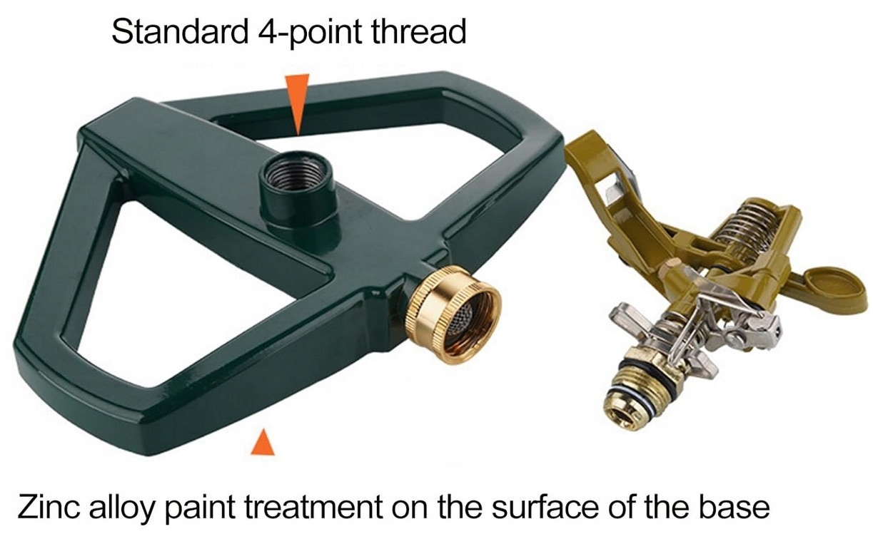 ZRASZACZ OGRODOWY ZRASZACZ PULSACYJNY OBROTOWY 360° METALOWY Typ naziemne