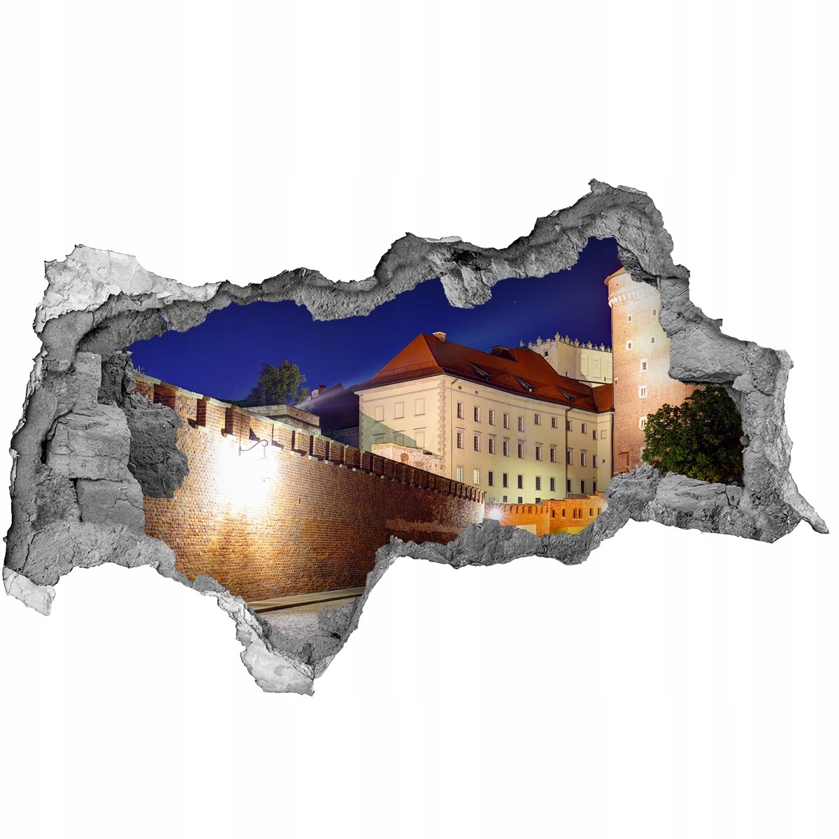 

Fototapeta dziura na ścianę 3d Kraków Polska 95x73