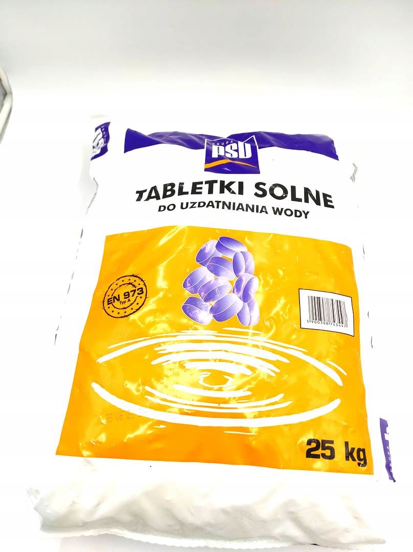 SÓL W TABLETKACH 25 KG PASTYLKI ZMIĘKCZACZ WODY PS Pojemność 25 l