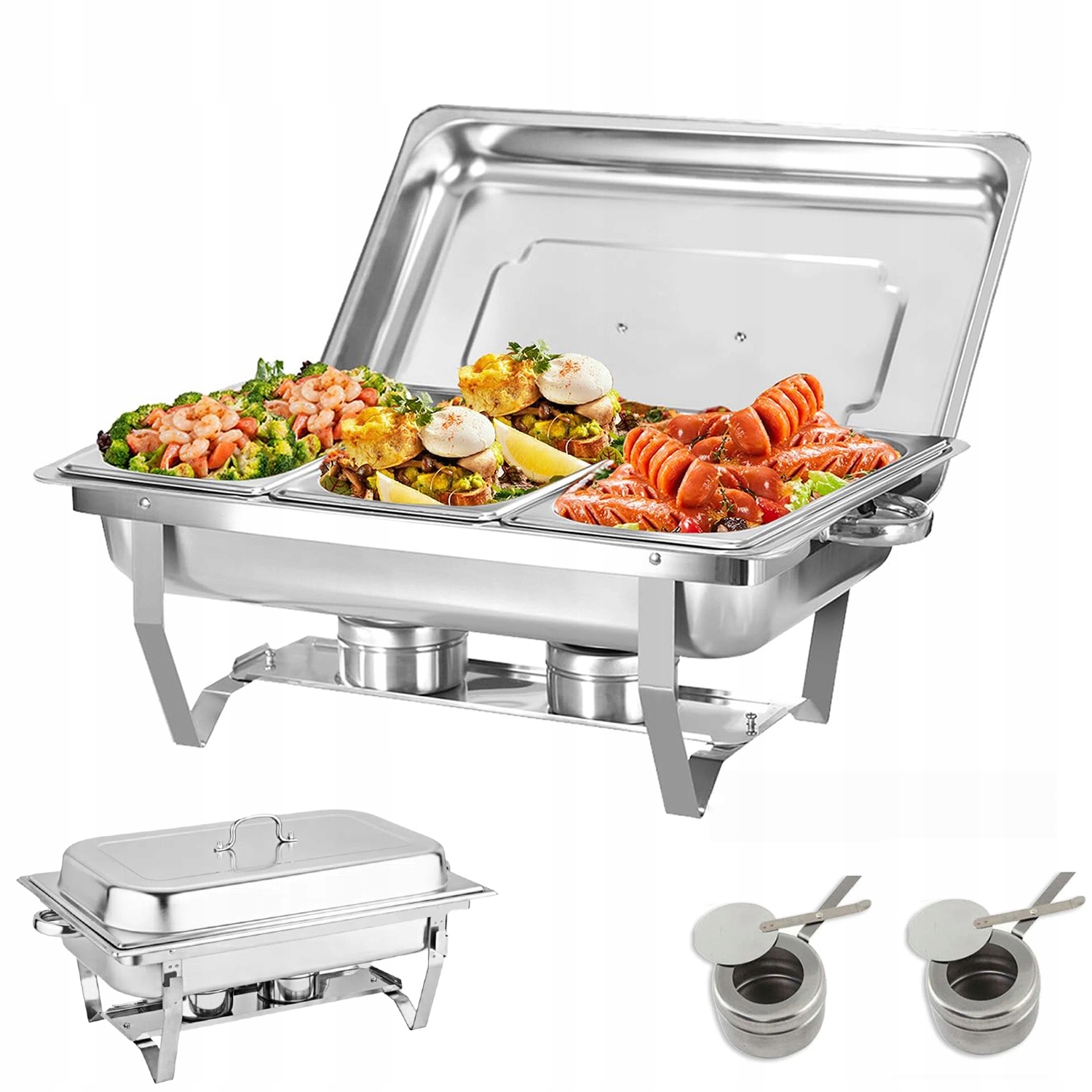 Ohřívač Nerezová Ocel Gn 1/3 Pro Gastronomické Pokrmy 9 L