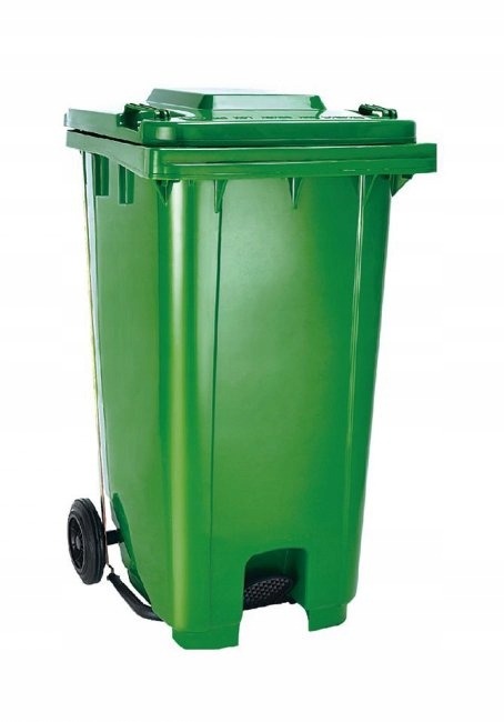 Levně Max Popelnice D120GP 120L zelená s pedálem