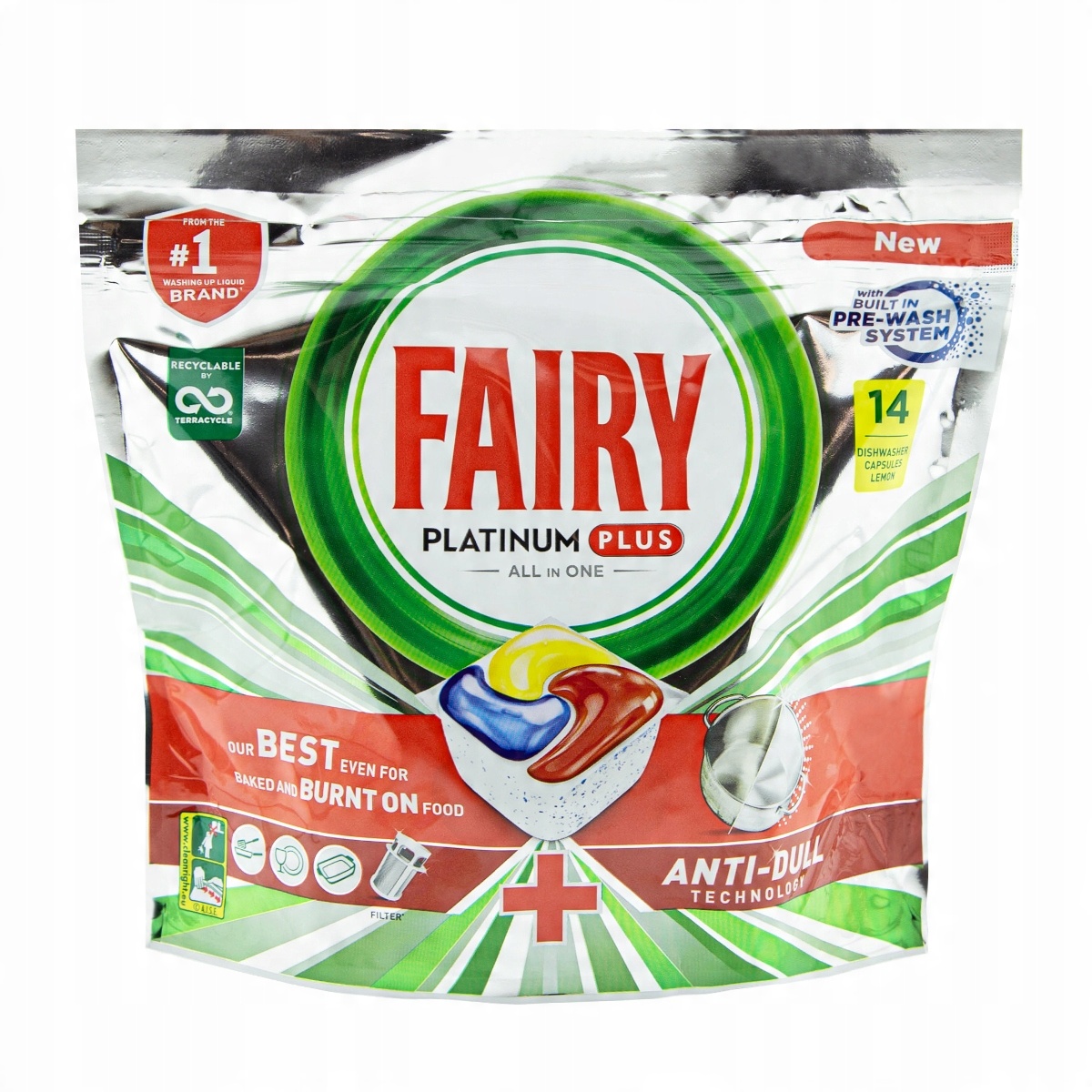 

Fairy Platinum Plus Kapsułki do Zmywarki Lemon 14