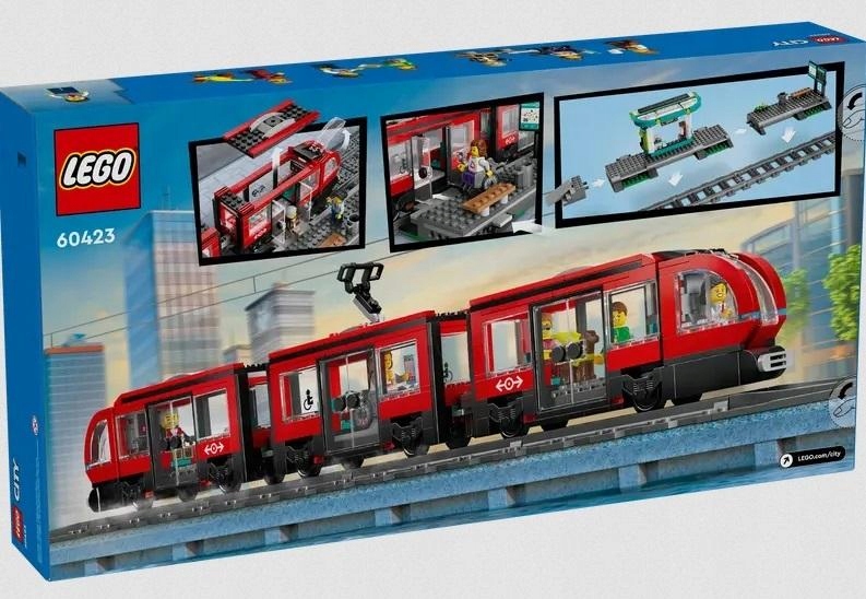 Lego City Městská tramvaj se stanicí a minifigurkami 60423 Kreativní sada