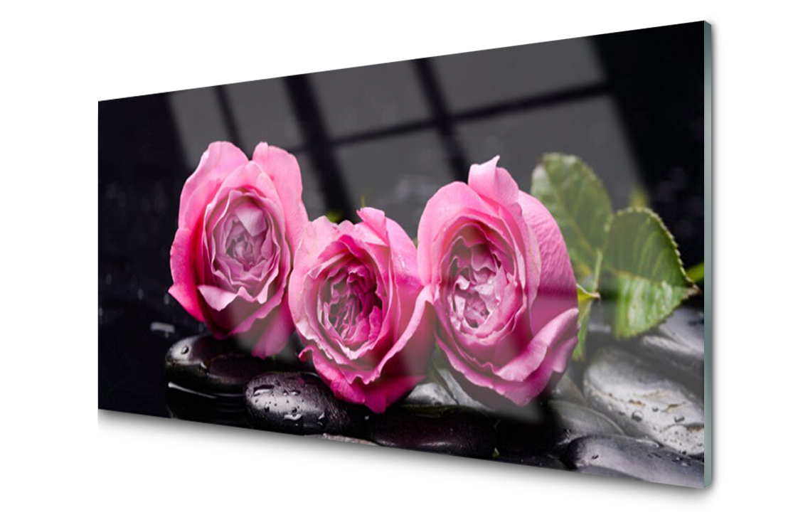 

Panel szklany Płytka Róże Zen Spa 140x70 + Klej
